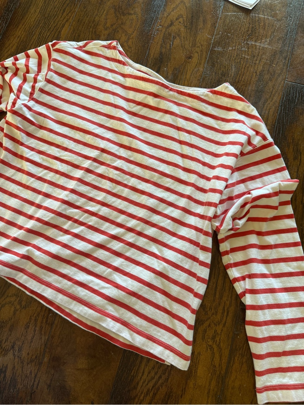 Old Navy Red and White Striped Tee